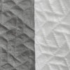 Close-up of grey and white quilted fabric texture used in Australian made dog beds