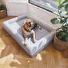 Bull Mastiff relaxing on an XL dog mattress