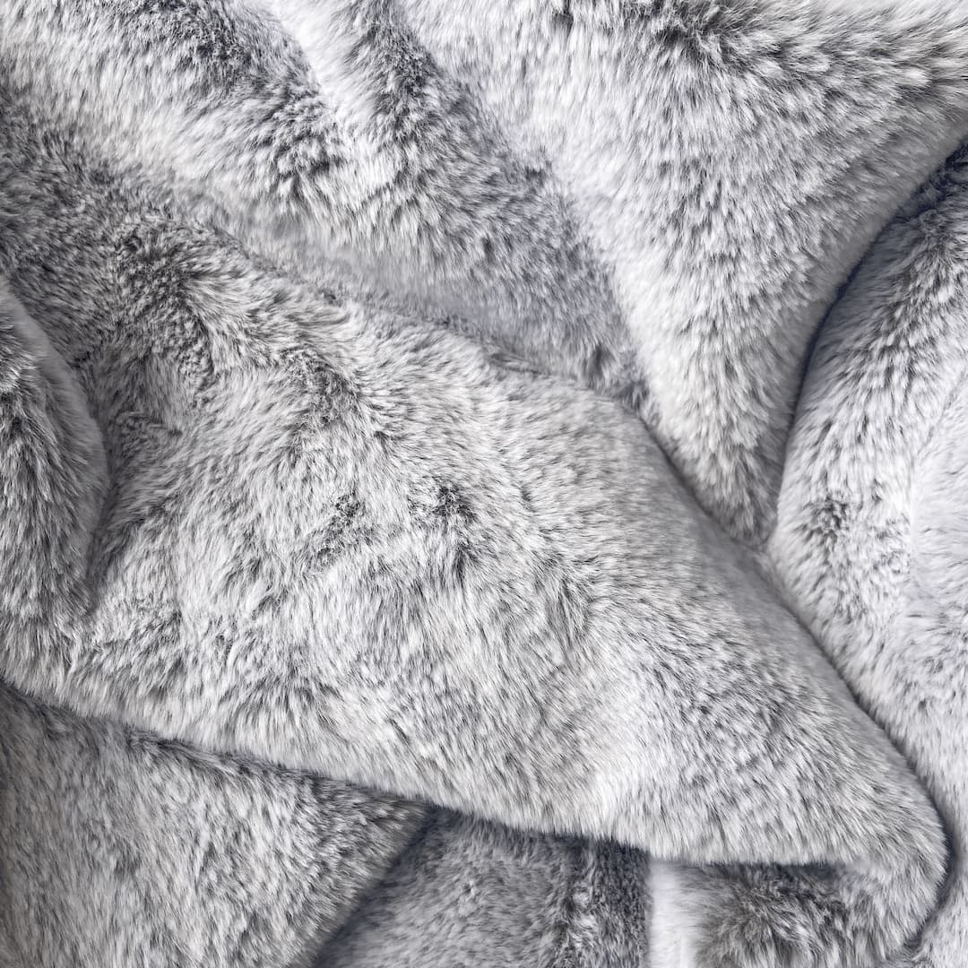 Fluffy grey dog bedding blanket with a soft, plush texture designed for comfort and warmth
