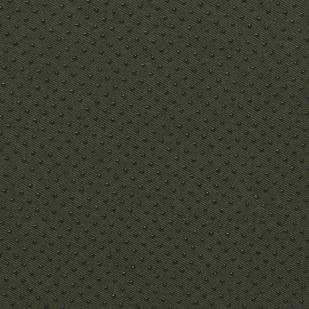 Green textured fabric of an Australian made dog bed