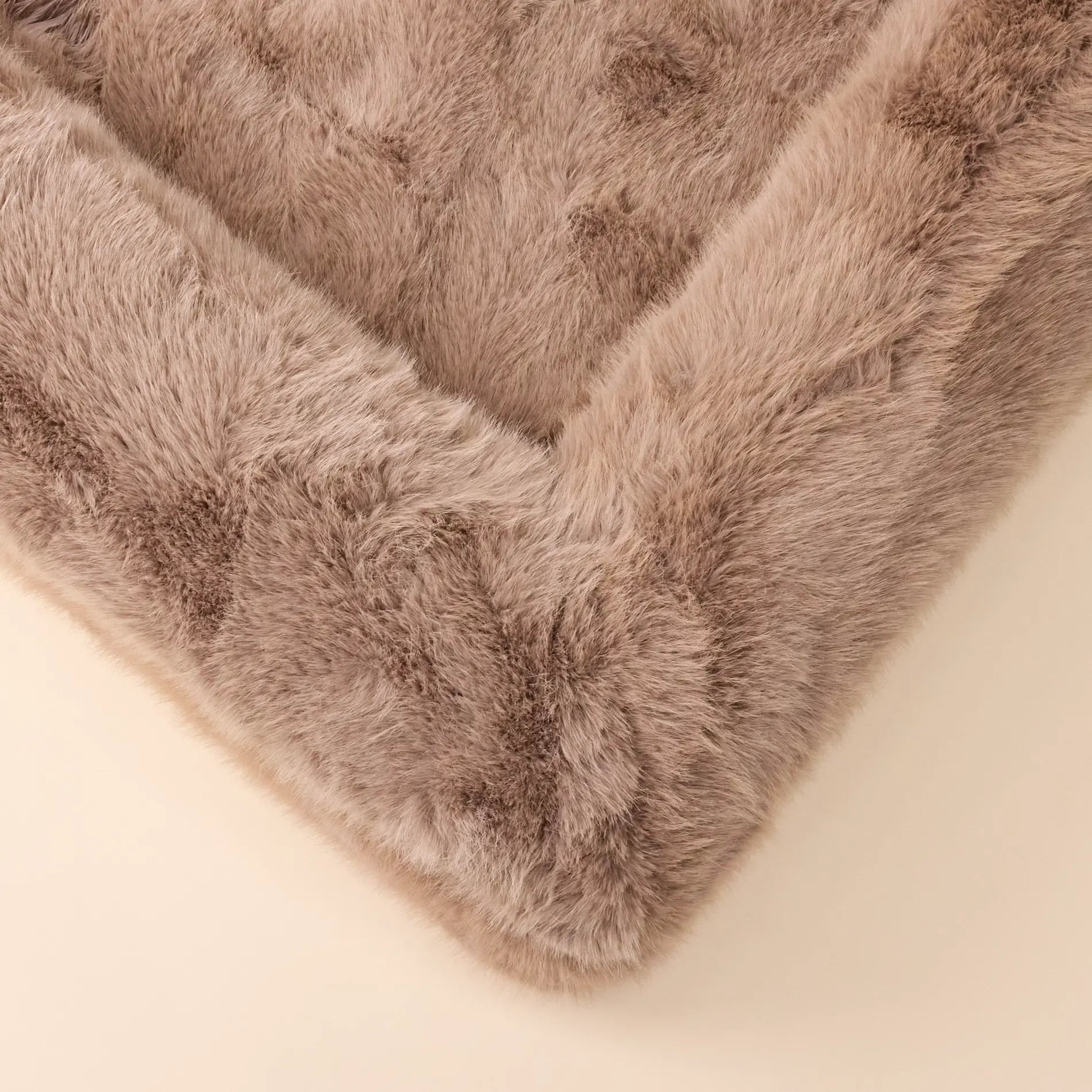 Fluffy beige dog bed corner detail from Barney Bed Australia